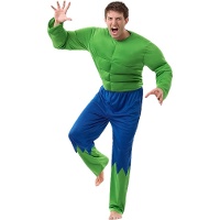 Disfraz de superhéroe verde para hombre