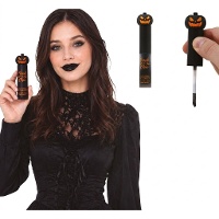 Brillo labial negro de Halloween con tapa de calabaza - 1 unidad
