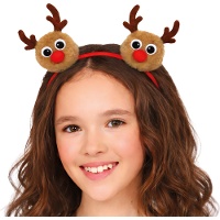 Diadema de reno navideña