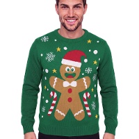 Jersey de Navidad de galleta de jengibre para hombre