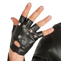 Guantes negros de punky de 13,5 cm - 1 par