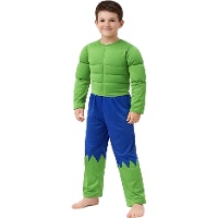 Disfraz de superhéroe verde para niño