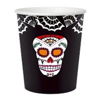 Vasos de Día de los Muertos de 255 ml - 6 unidades