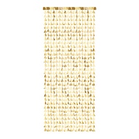 Cortina decorativa de árboles de Navidad dorada de 2,45 x 1 m