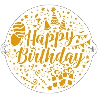 Stencil de Happy Birthday de 25 cm - Decora