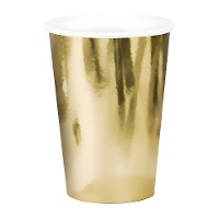 Vasos de 220 ml metalizados - 6 unidades