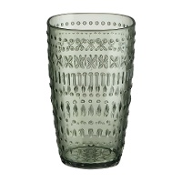 Vaso de 500 ml de acrílico musgo con relieve