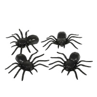 Arañas de 10 cm negra - 4 unidades
