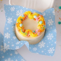 Papel antigrasa de copos de nieve de 25 x 25 cm - 50 unidades