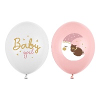 Globos de látex de Baby luna de 30 cm - 50 unidades