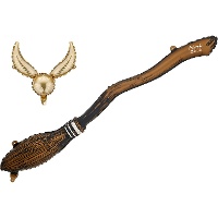 Globos de Harry Potter de escoba Nimbus 2000 y Snitch