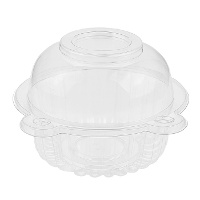 Cápsula para cupcake de plástico con tapadera de 11 x 8,5 x 7,5 cm - 100 unidades