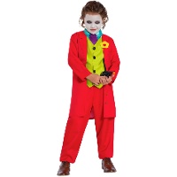 Disfraz de payaso jocoso rojo infantil