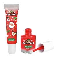 Set de esmalte y brillo labial infantil de Lil Xmas