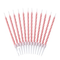 Velas en espiral de 8,5 cm - 12 unidades