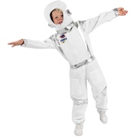 Disfraz de astronauta blanco y plata infantil 5 a 8 años