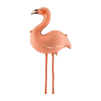 Globo de Flamenco coral con patas de 67 x 67 cm