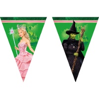 Banderín de Wicked con Glinda y la Bruja