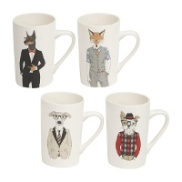 Taza de 385 ml de perros hipster surtidos - 1 unidad
