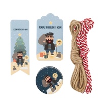 Etiquetas para regalo de Olentzero - 25 piezas