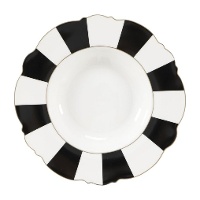 Plato de 22,5 cm sopero Excellence rayas blanco y negro