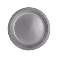 Platos de 26 cm de plástico de colores - 10 unidades
