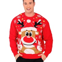 Jersy de Navidad de reno para hombre