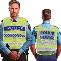 Chaleco policía de tráfico amarillo para adulto