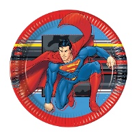 Platos de Superman de 23 cm - 8 unidades