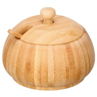 Azucarero de bambú con cuchara