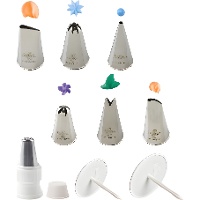 Kit de boquillas y adaptadores para la decoración de dulces - Decora - 10 unidades