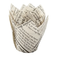 Cápsulas tulipán de papel con diseño periódico para muffins - 50 unidades