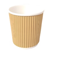Vasos de 120 ml de cartón ondulado - 25 unidades