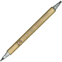 Rotulador doble punta lettering plateado - Zig - 1 unidad