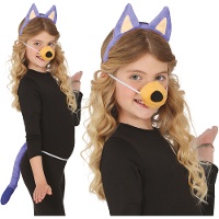 Conjunto de perro azul - 3 piezas