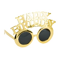 Gafas de Happy Birthday doradas