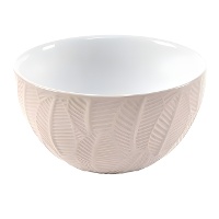 Bol de 13,2 cm de hojas beige
