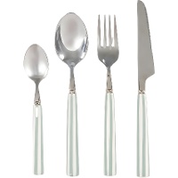 Cubertería Bengala Mint a rayas - 4 piezas