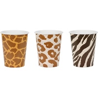 Vasos de Safari estampado de 220 ml - 6 unidades