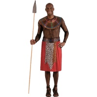 Disfraz de africano Masái para hombre