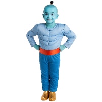 Disfraz de genio aladino musculoso para niño