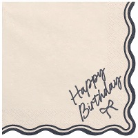 Servilletas de Elegant Birthday de 16,5 x 16,5 cm - 12 unidades