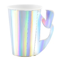 Vasos de 220 ml de Sirena marina iridiscentes - 6 unidades