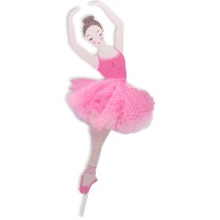 Topper para tarta de Bailarina con tutú - 1 unidad
