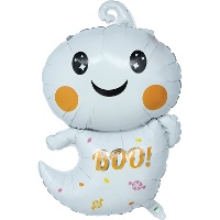 Globo de fantasma blanco con carita sonriente de 75 cm