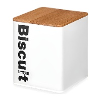 Bote de metal de 16,5 x 13 x 13,7 cm para galletas - 1 unidad