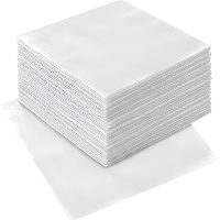Servilletas de 16,5 x 16,5 cm blancas - 80 unidades