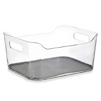 Organizador de baño de 24,5 x 17 x 10,5 cm con asas