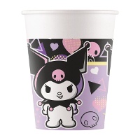 Vasos de Kuromi de 200 ml - 8 unidades