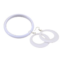 Pulsera y pendientes de flamenca infantiles de plástico - 3 piezas